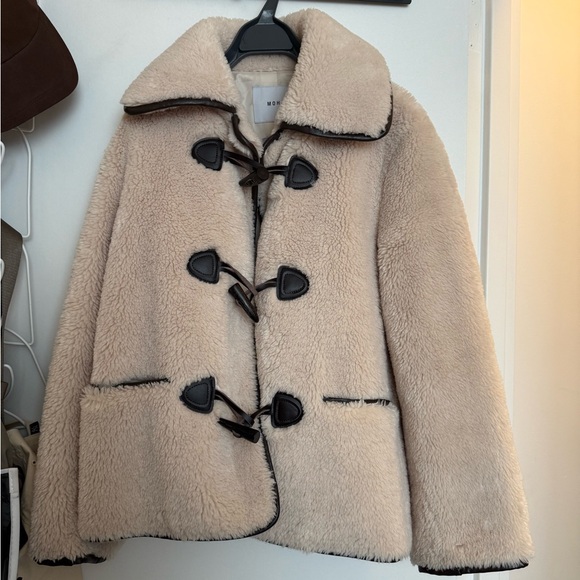 mohan Jackets & Blazers - Mongrels Cream Faux Shearling Toggle Jacket